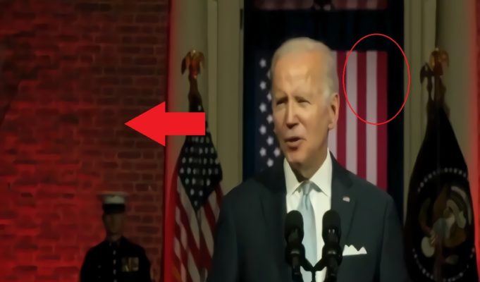 Did CNN Edit Joe Biden's Evil Blood Red Background to Pink During Strange Speech Attacking Trump Supporters?