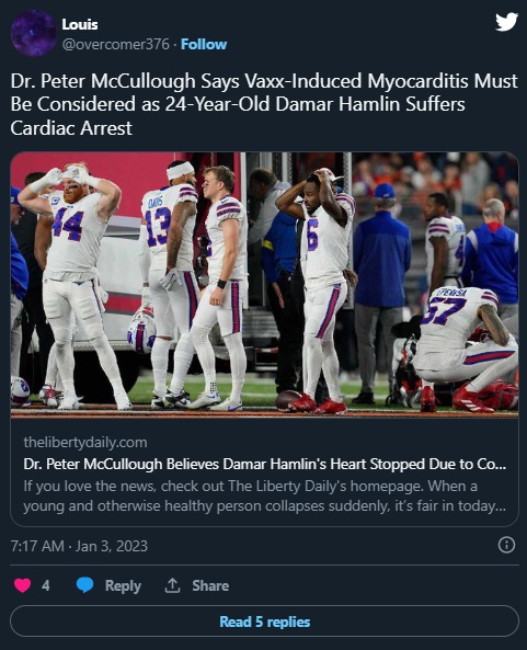 Dr. Pete McCullough Damar Hamlin Covid Vaccine Side Effect Myocarditis