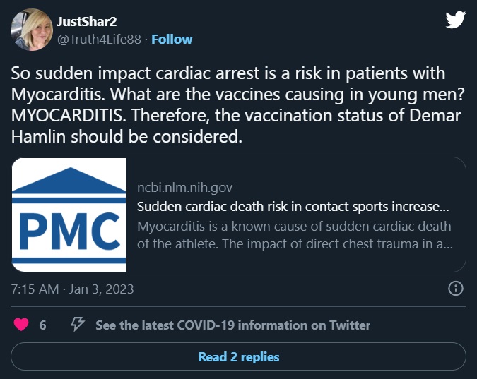 Damar Hamlin Covid Vaccine Side Effect Cardiac Arrest Myocarditis