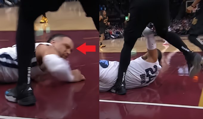 This Angle Has People Convinced Dillon Brooks Intentionally Low Blow Hit Donovan Mitchell's Groin Balls