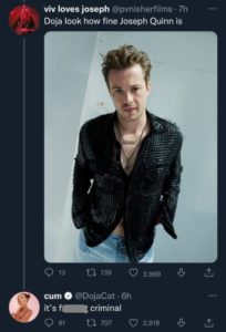 Is Joseph Quinn Smashing Doja Cat? Noah Schnapp aka Will Byers Leaks