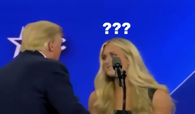 Video: Did Swimmer Riley Gaines Curve Donald Trump's Kiss On Stage at CPAC?