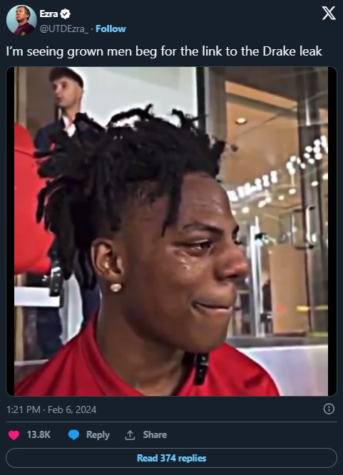 Drake leaked tape reaction