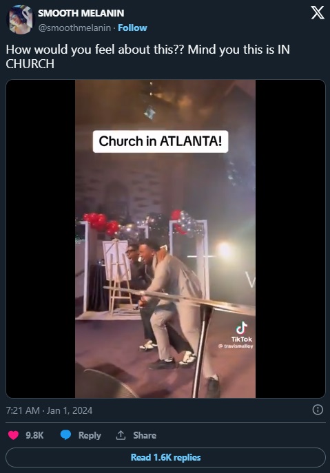 Dream Church of Atlanta dancing to Swag Surfin' During New Years Service