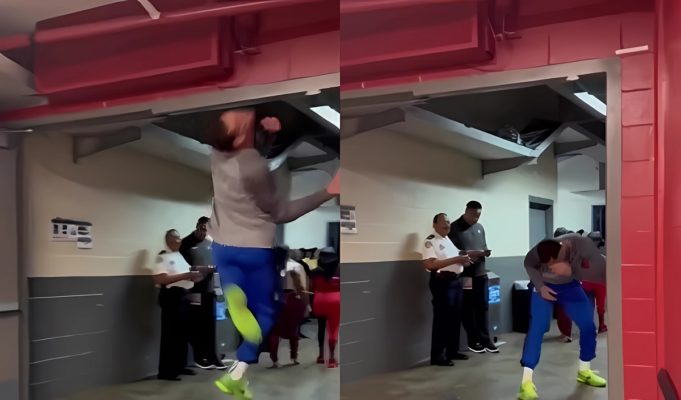 Mavericks Dwight Powell Dangerously Smashes His Head into the Ceiling in Scary Accident Video