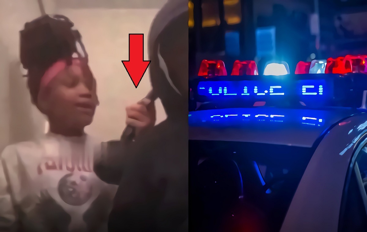 Screenshot from Video of 12 Year Old Paris Harvey Shooting her 14 Year Old Cousin Kuaron Harvey on Instagram Live.