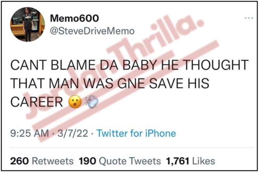 DaBaby Responds to OTF Memo600 with Disrespectful Message on Instagram After Memo 600 Clowns 'Better Than You' First Week Album Sales. DaBaby calling Memo600 a towel boy mascot.