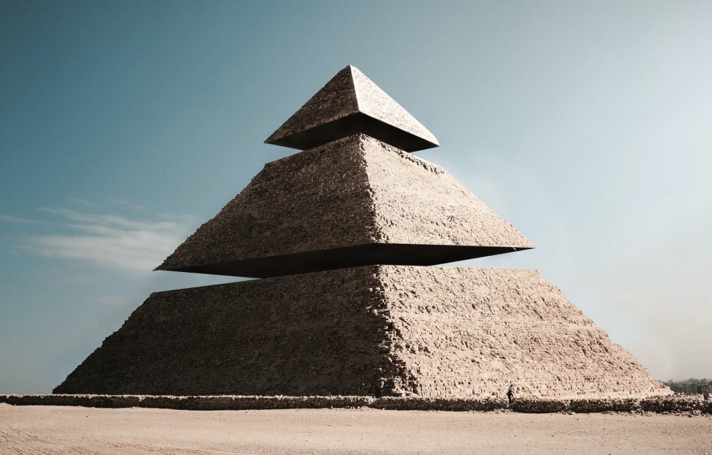 Conspiracy Theory that Egyptian Pyramids are the Top of Giant Obelisks Buried Underground