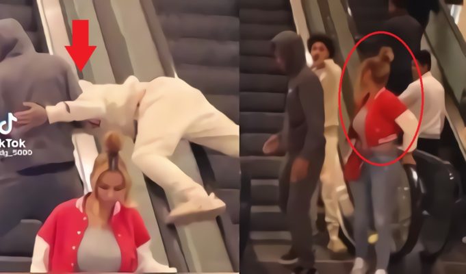 Was the Girlfriend Cheek Stroking Escalator Prank Gone Wrong Fight Staged?