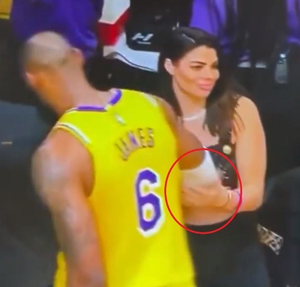 Lebron James' Side Chick Exposed? Video of Lebron touching a Woman After Lakers Game Sparks Cheating Conspiracy Theory