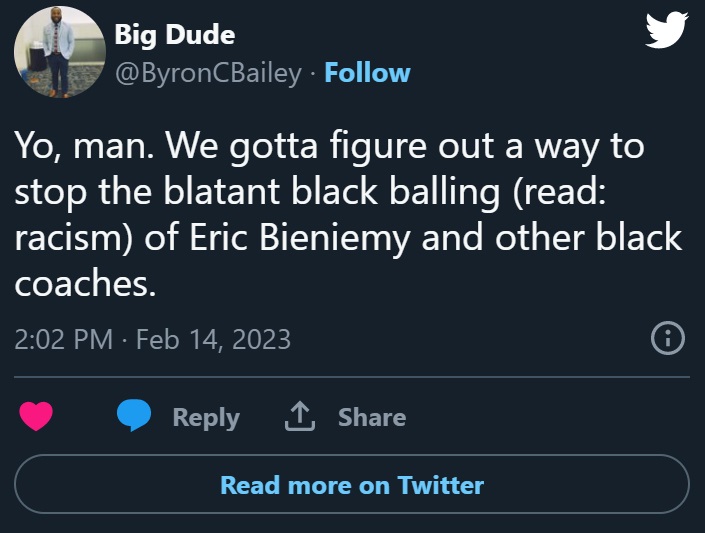 Are NFL Executives Not Hiring Eric Bieniemy as Head Coach Because He's Black? Racism Conspiracy Theory Evidence after Colts Eagles Hire Offensive Coordinator Shane Steichen as New Head Coach