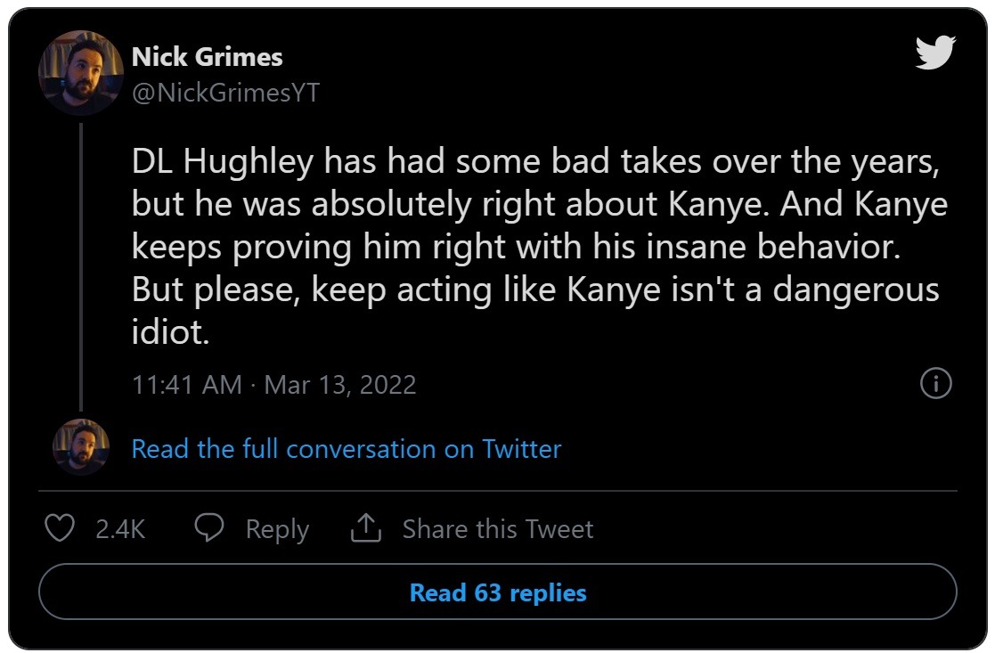 Social Media Reacts to Kanye West Threatening DL Hughley For Saying Kanye is Stalking Kim Kardashian.