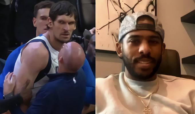 The Size of Boban Marjanovic's Hand on Chris Paul's Head After Fighting Aaron Holiday Goes Viral