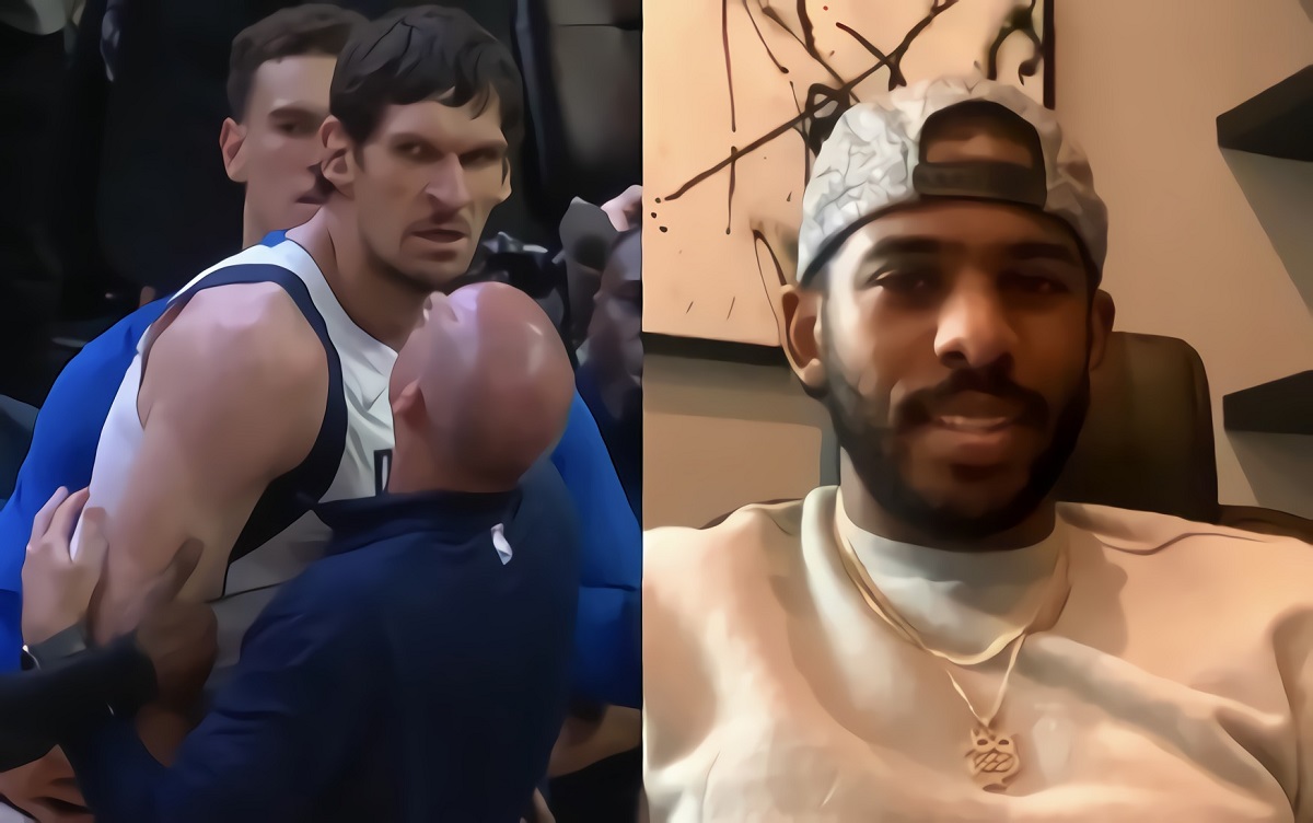 The Size of Boban Marjanovic's Hand on Chris Paul's Head After Fighting Aaron Holiday Goes Viral