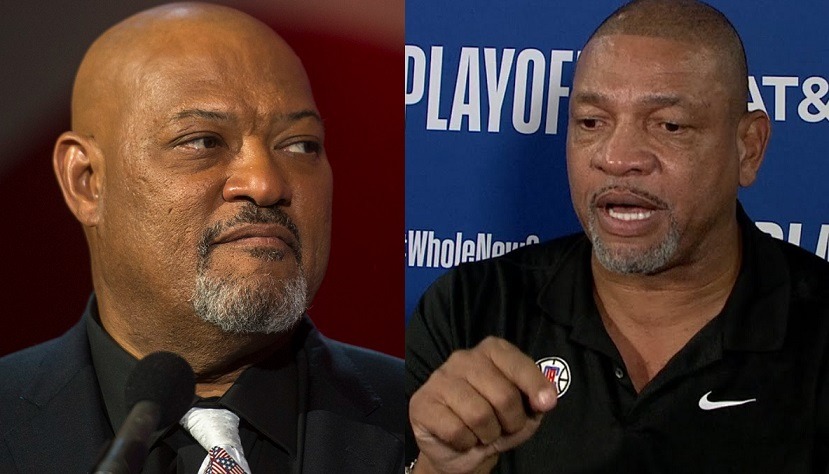 Laurence Fishburne and Doc Rivers Side by Side in Donald Sterling Docuseries.