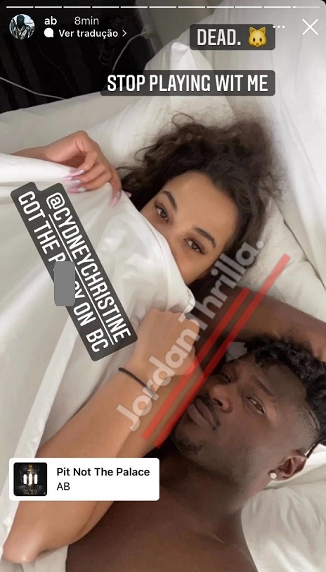 AB Antonio Brown in Bed with Producer Lil CC aka Cydney Christine in 'Dead P****' Picture