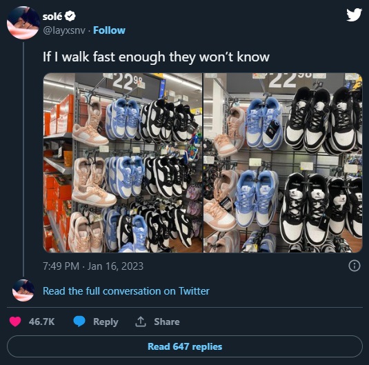And-1 Fake Jordan Sneakers in Walmart Spark 'They Won't Know' Fake Shoe Twitter Thread Leading to Someone Getting Caught Wearing Them on TikTok