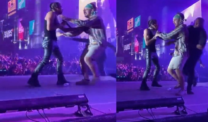 Video: Fan Attacks Lil Baby on Stage then Lil Baby's Security Guard Pushes Fan Sending Him Flying Off Stage