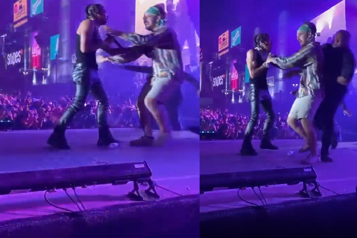 Video: Fan Attacks Lil Baby on Stage then Lil Baby's Security Guard Pushes Fan Sending Him Flying Off Stage
