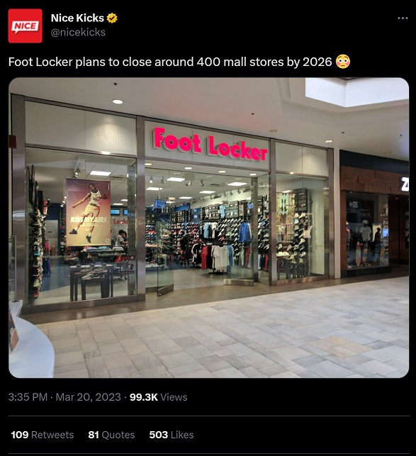 Details on Why Foot Locker is Closing Down 400 Mall Stores by 2026