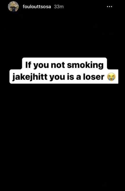 Foulout Sosa reacts to Jake Jhitt death by saying he smoking a 'JakeJhitt Pack'