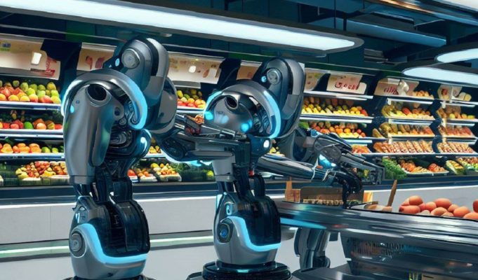 Futuristic German Grocery Store with Robots that Cut Fruits and Indoor Hydroponic Gardens