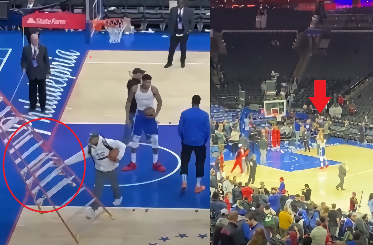 Giannis Antetokounmpo Airball Missing Free Throws After Pushing Down Ladder Goes Viral