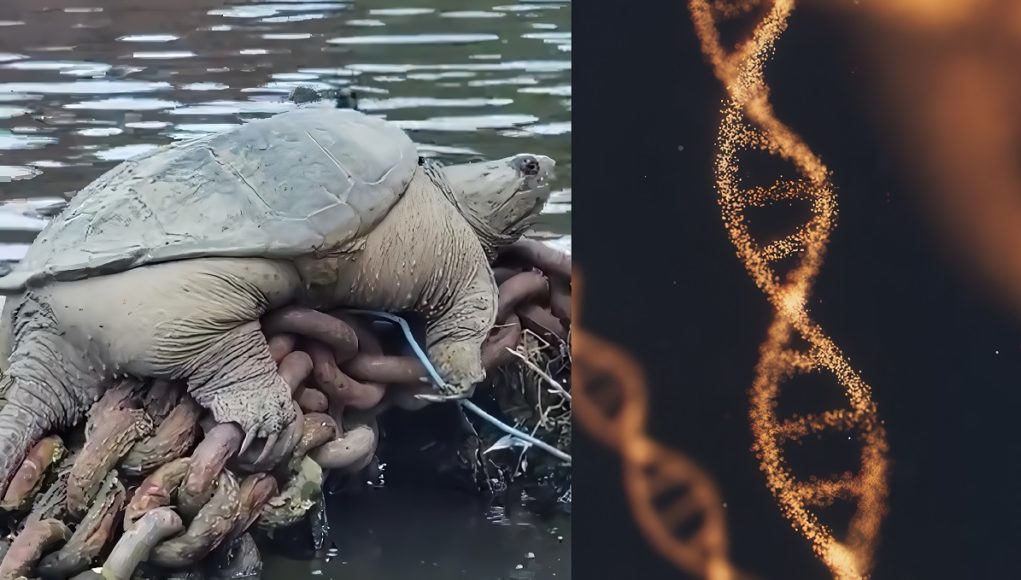 giant-overweight-snapping-turtle-chicago-river