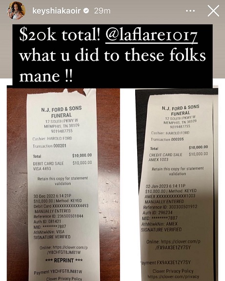 Gucci Mane wife shows receipts to prove he paid for Big Scarr's funeral then she responds