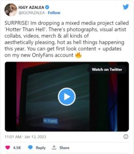Iggy Azalea OnlyFans Leak Allegedly Happens 1 Hour After She Started