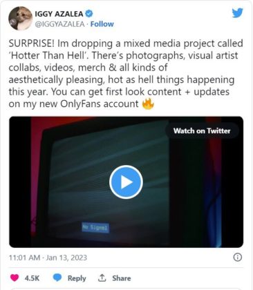 Iggy Azalea OnlyFans Leak Allegedly Happens 1 Hour After She Started