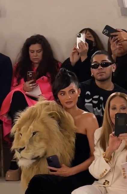 Kylie Jenner 'Death Stares' Model Irina Wearing Her Same Lion Head Dress Outfit at Schiaparelli's Paris Fashion Week Show Goes Viral