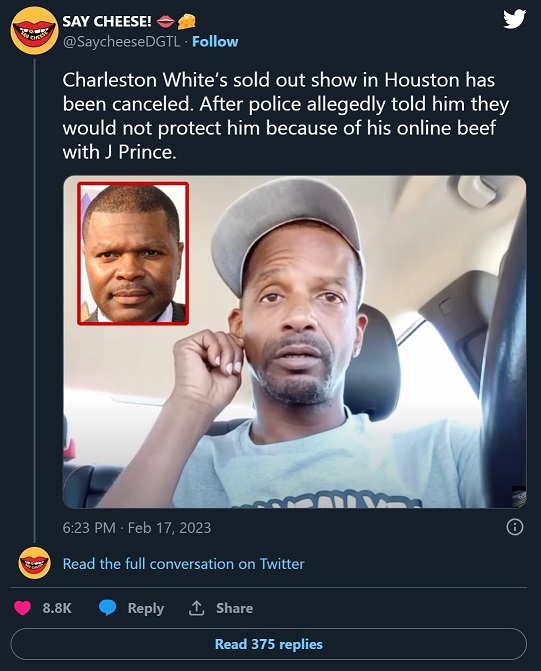 Did J Prince Have Charleston White's Show in Houston Canceled? Details Have Social Media Convinced J Prince Proved MOB Ties