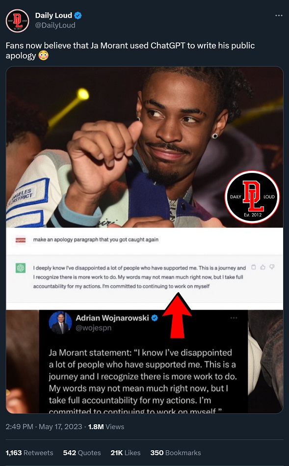 Ja Morant used ChatGPT to write apology conspiracy theory