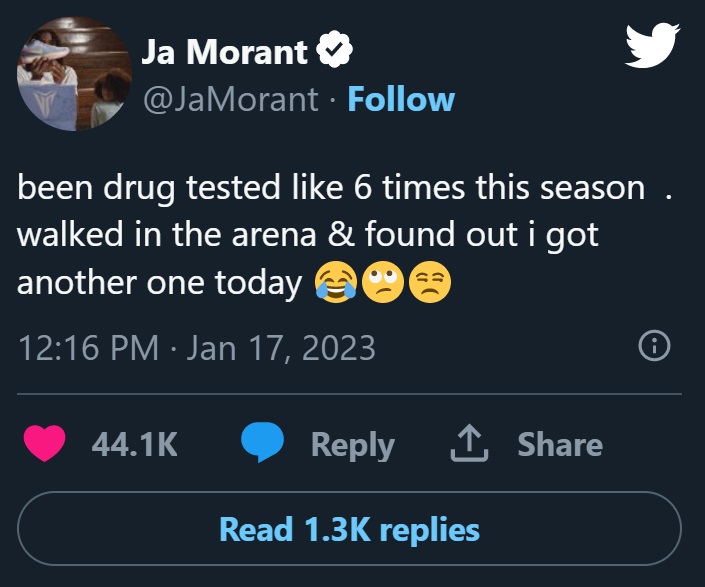 Ja Morant Drug Test Complaint Fuels Racism Conspiracy Theory NBA is Targeting Black Players Who are Super Athletic