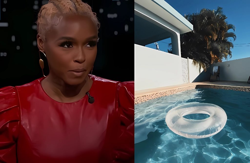 Janelle Monae See-Through Wet T-shirt Pool Video Trends As People React to Her Large Chest Showing