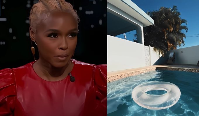 Janelle Monae See-Through Wet T-shirt Pool Video Trends As People React to Her Chest Showing