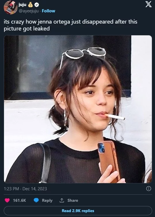 Did This Leaked Cigarette Smoking Picture Destroy Jenna Ortega's Hollywood Career?