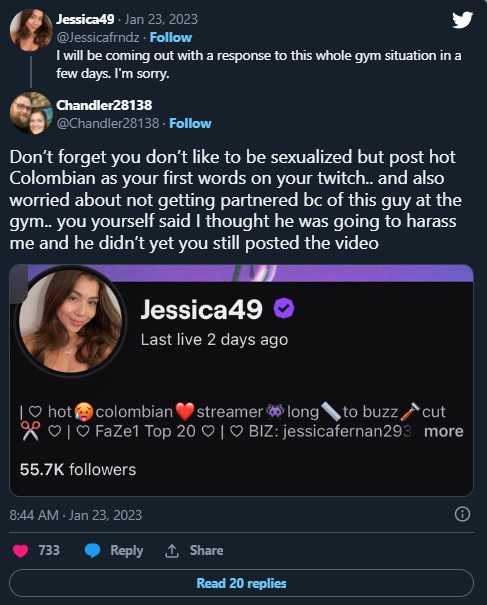 Jessica49 Onlyfans Leak Rumor Trends After Gym Video Feminist Scammer Accusations