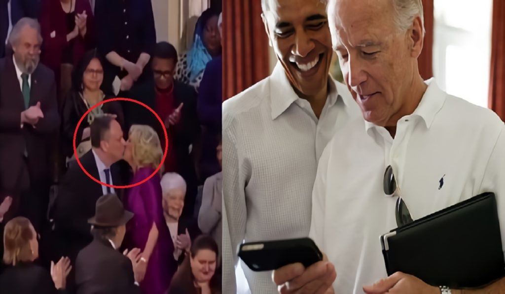 Is Jill Biden Cheating on Joe Biden? Jill Biden Kissing Kamala Harris' Husband Douglas Emhoff on the lips Sparks Joe Biden Cuckold Conspiracy Theories