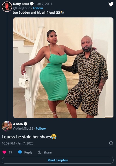 Joe Budden wearing his girlfriend Shadee Monique's shoes photo evidence reaction