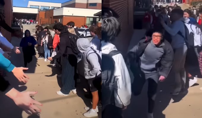 Student Who Runs to Each Class When Bell Rings Goes Viral after Hundreds of Students Start Waiting to High Five Him