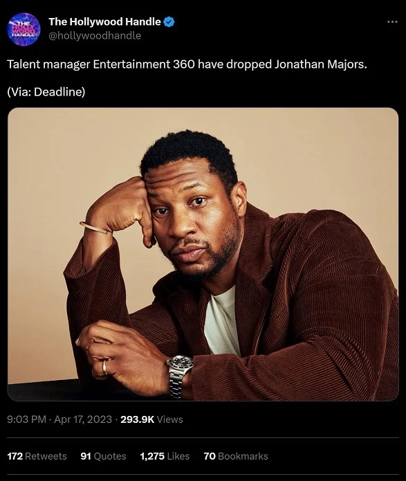 Multiple Women Come Forward with Abuse Allegations Against Jonathan Majors According to Bombshell Report