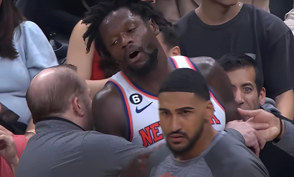 Frustrated Julius Randle Curses Out and Fights Knicks Coaching Staff Member For Touching Him the Wrong Way