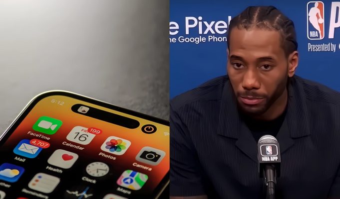The Small Size of an iPhone 14 Pro Max in Kawhi Leonard's Large Hands Goes Viral