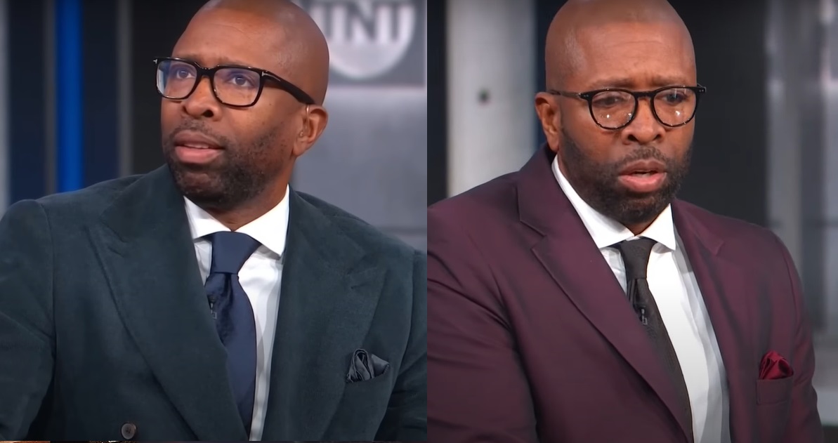 Kenny Smith's beard on November 22 vs His beard growth on November 28. Picture gives reference to whether his beard is fake.