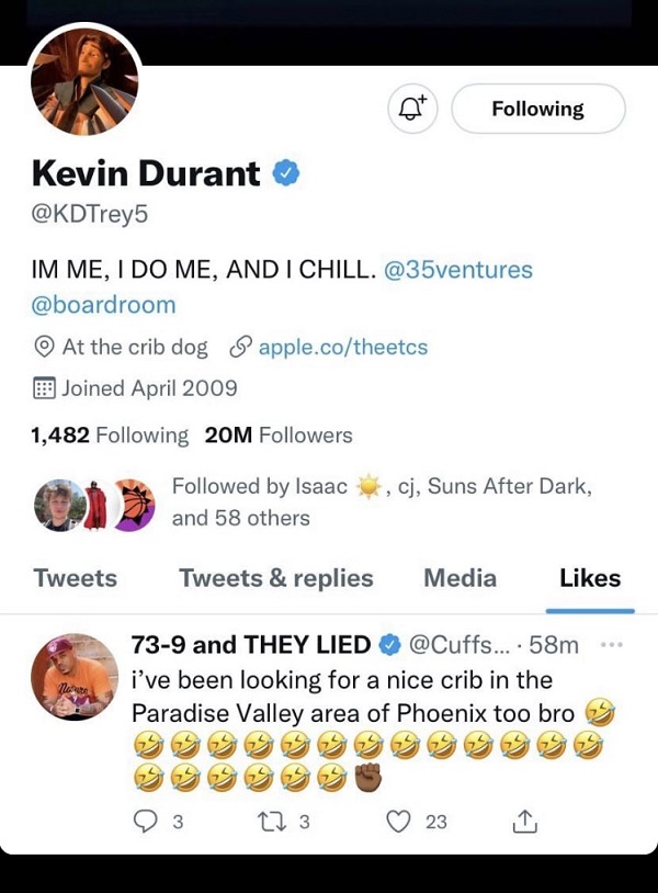 Kevin Durant talking about house shopping in Paradise Valley Phoenix Arizona