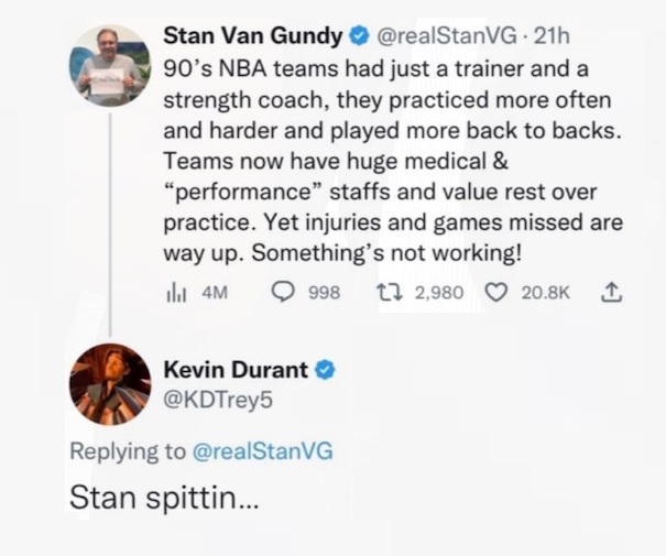 How The World Learned Stan Van Gundy Doesn't Know what the slang term "Spitting" Means After Kevin Durant Exchange