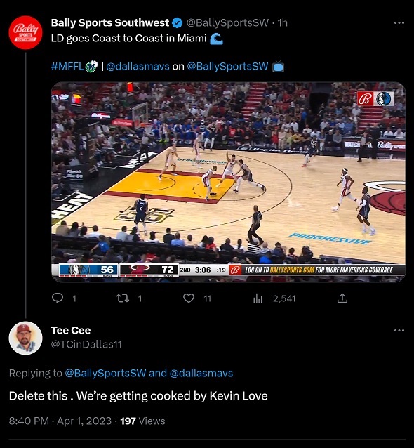 Social Media Reactions to Mavericks' Defense Letting Kevin Love Score 13 Points in 7 Minutes