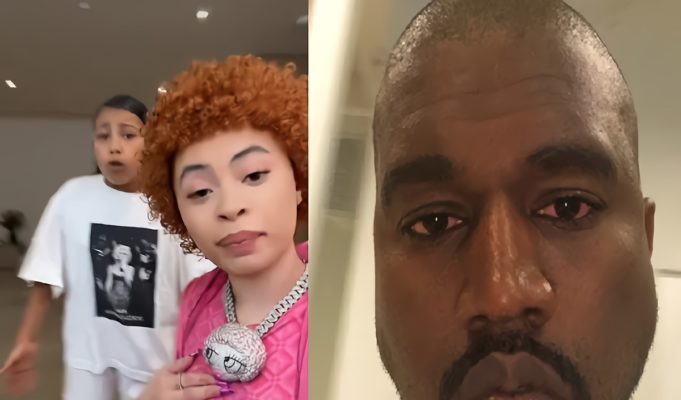 Kanye Praised as Kim Kardashian Faces Backlash for Letting Ice Spice Hangout with 9 Year Old North West While Rapping Suggestive Lyrics on TikTok